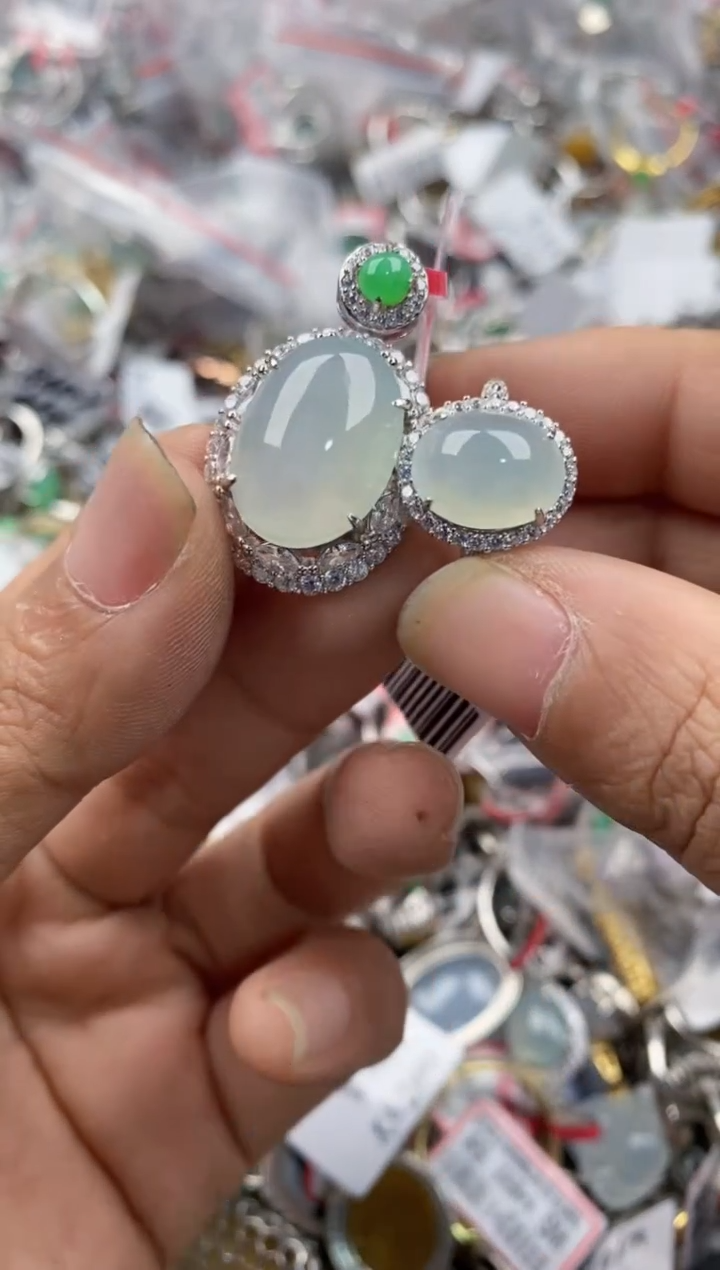 银S925镶嵌戒指翡翠222                  6