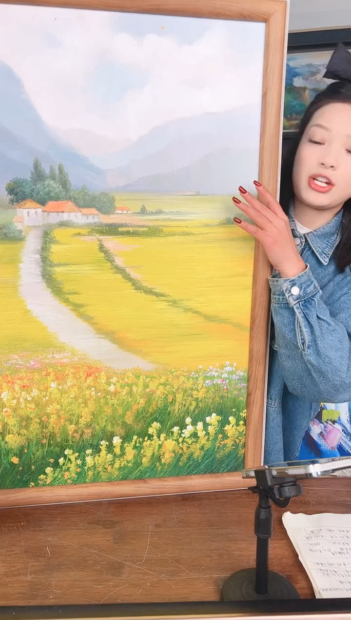 【闪购商品】油画33号 60*80 油菜花-手绘油画