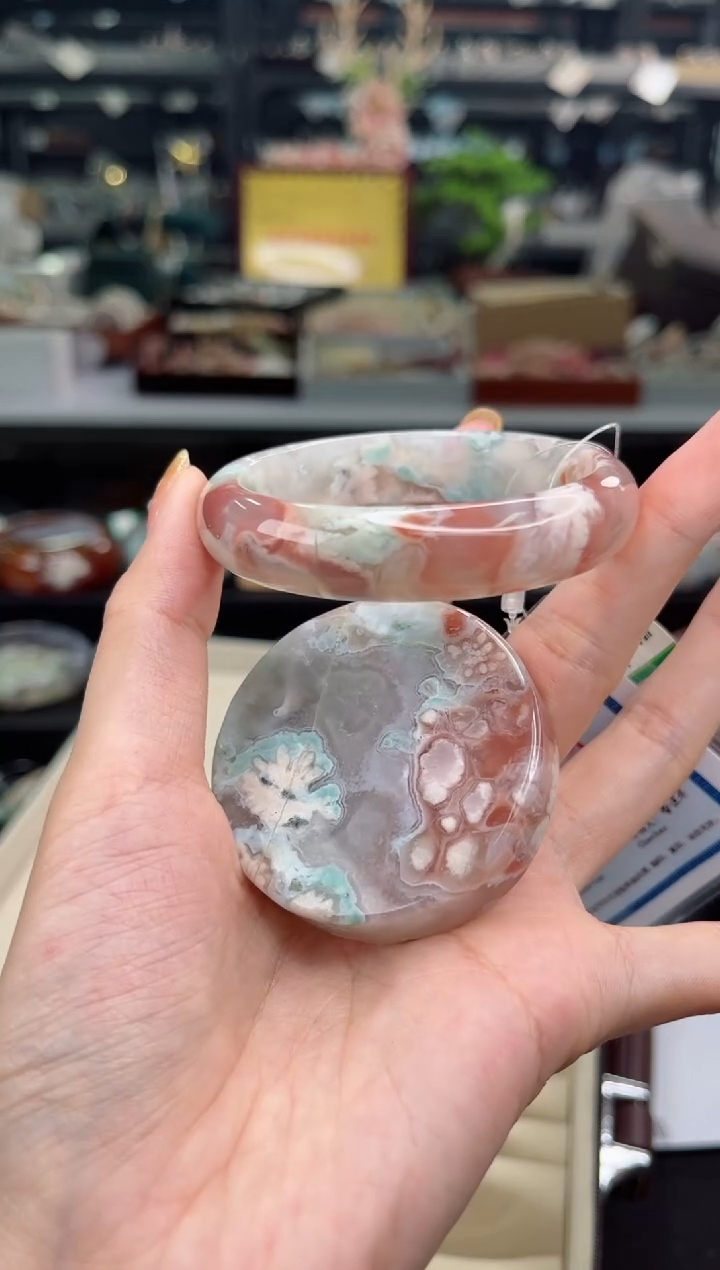 【闪购商品】石英质玉手镯未镶嵌54圈口（赠品镯心）S941414