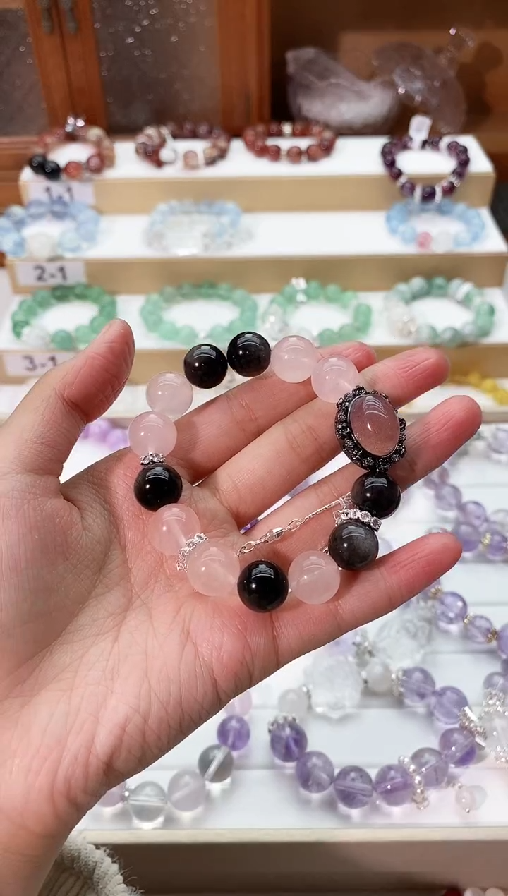 【闪购商品】水晶手串未镶嵌粉晶草莓晶魔盒款
