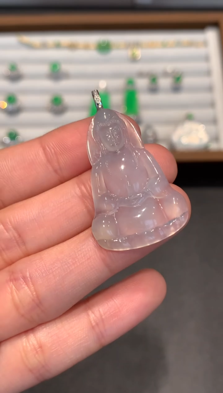【闪购商品】翡翠吊坠(不含链)18K金镶嵌1980