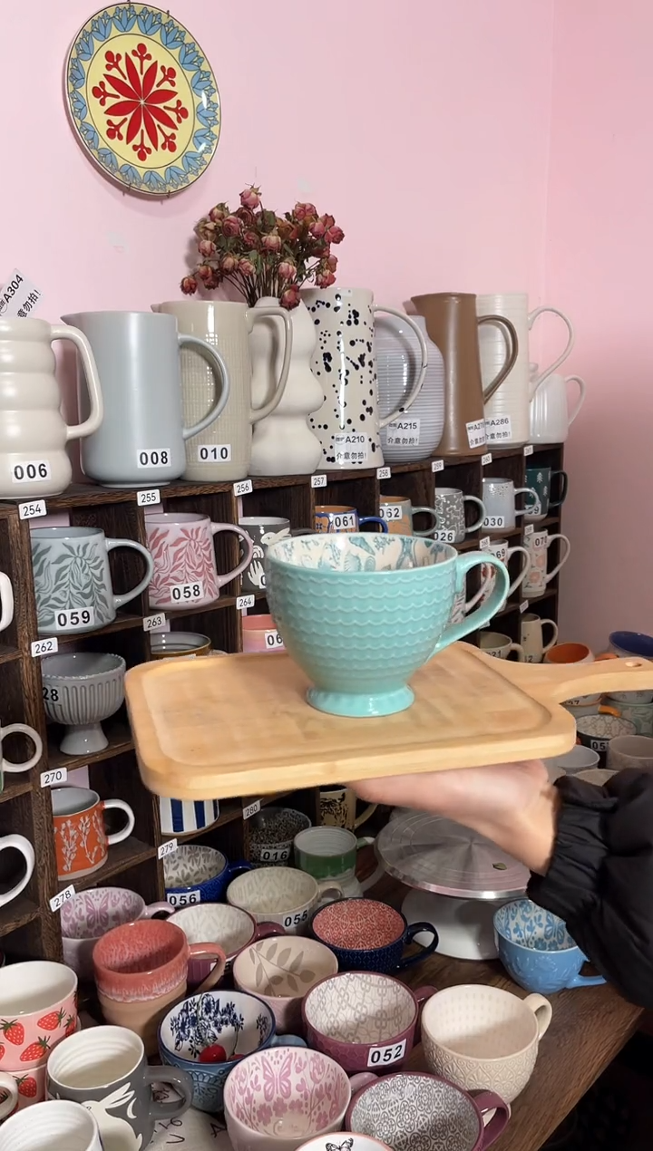 【闪购商品】陶瓷手柄款海星早餐杯3个