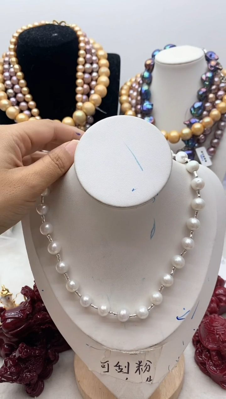 【闪购商品】淡水珍珠颈饰钛钢76