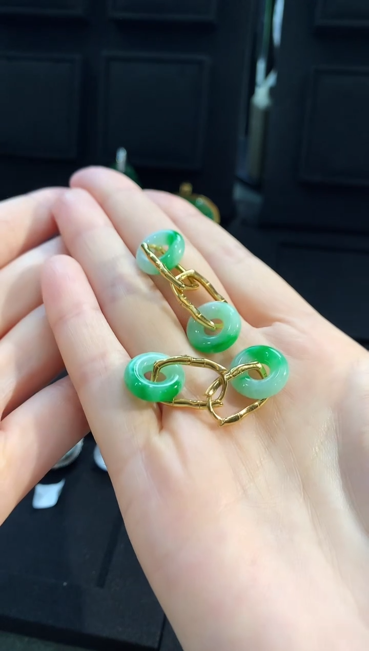 【闪购商品】翡翠耳饰银S925镶嵌耳饰 多样性发货 发一对