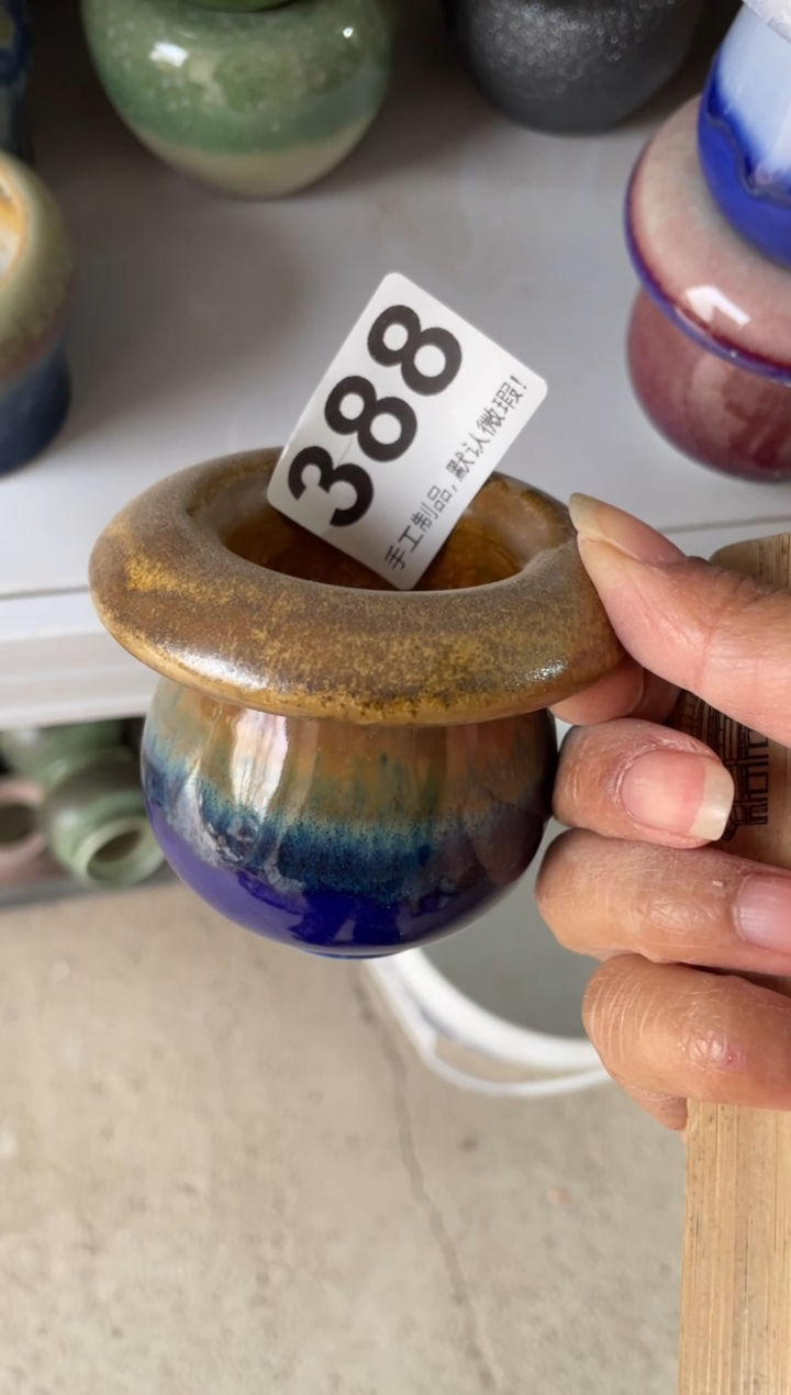 瓷片夏*风388知木小芳花盆