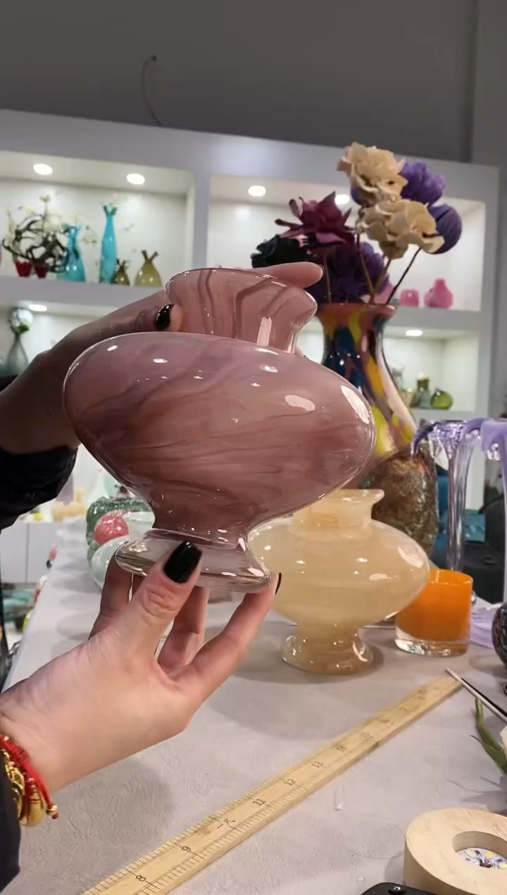 慕忆家手作琉璃花瓶16CM