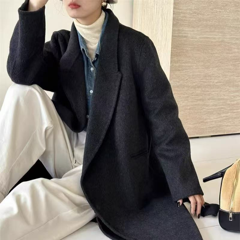 2025新款时尚秋冬保暖双面呢羊毛大衣1401-1500-D