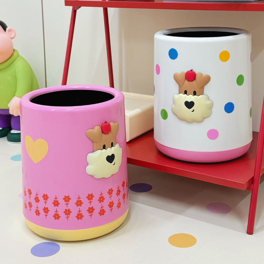 垃圾桶卡通双层无盖防臭垃圾桶防锈双桶款按压防摔