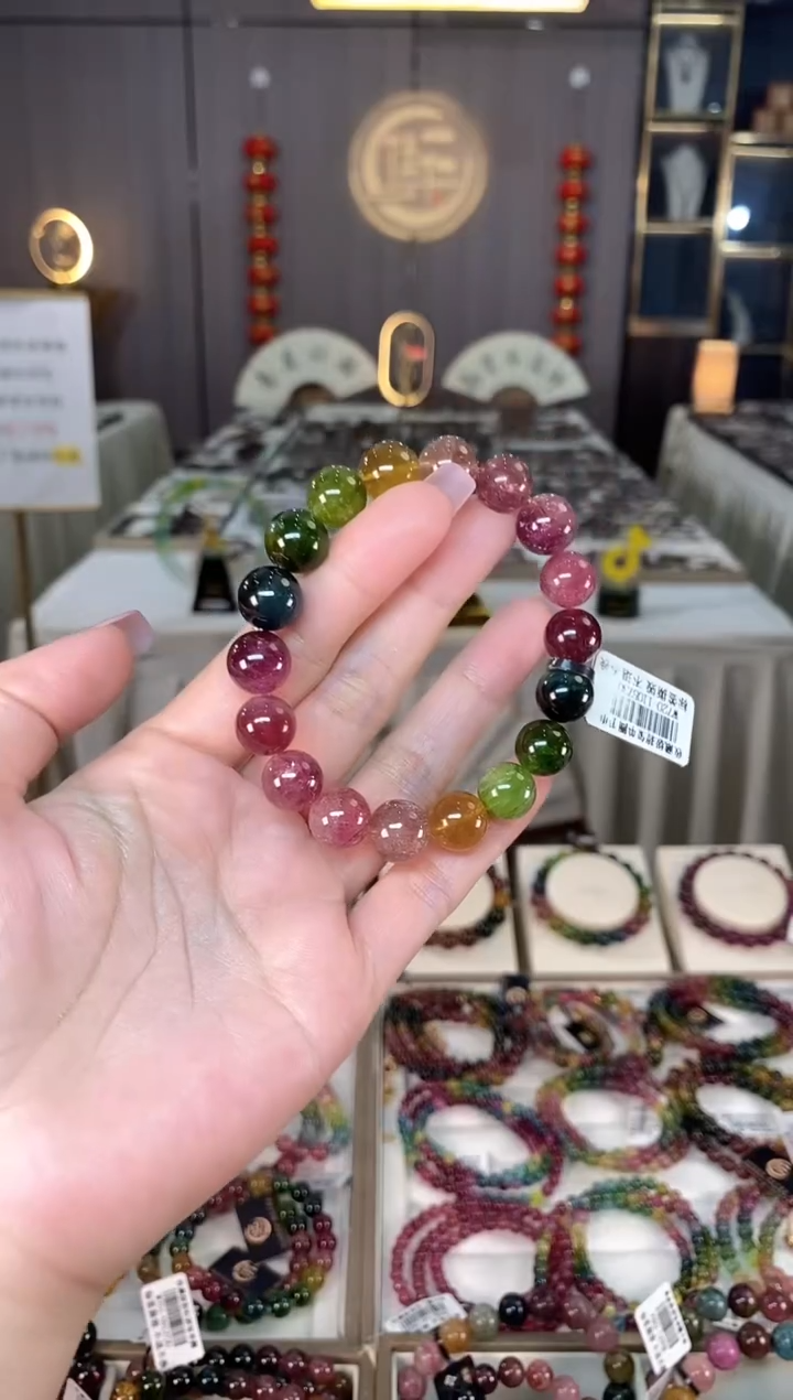 未镶嵌老矿碧玺单圈手串11mm+碧玺hon多样性发一条