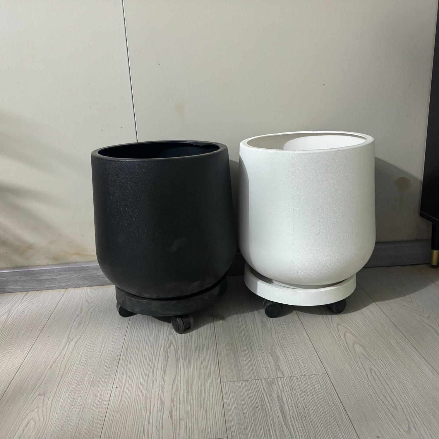 镁泥花盆大口径圆形方形水泥大花盆大 ins风绿植专用手工制作瓷盆