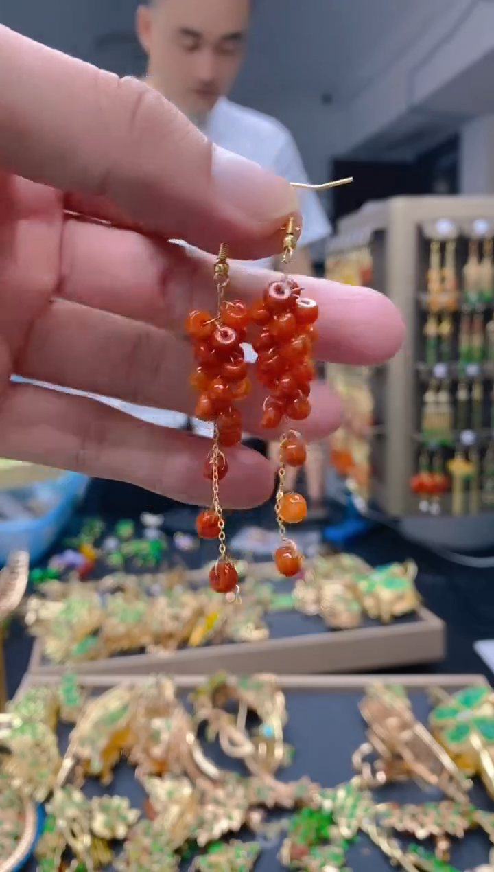 【闪购商品】翡翠耳饰合金0122翡翠耳钩