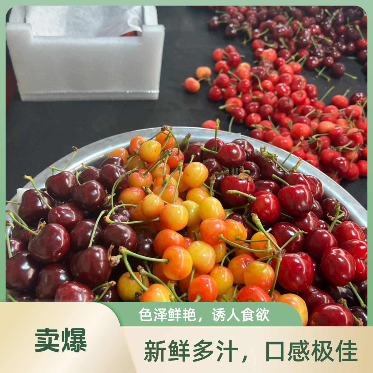 顺丰【5斤大果】大连陆地樱桃大果三种（美国红、美早、萨米脱）3斤5斤J产地发货美早/美国红/沙蜜托