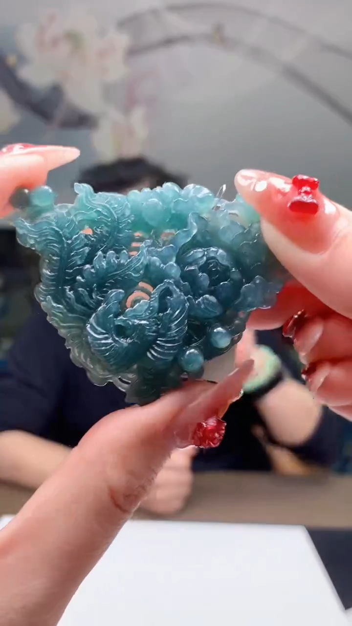 【闪购商品】定制翡翠未镶嵌1044ry-毛货挂件38