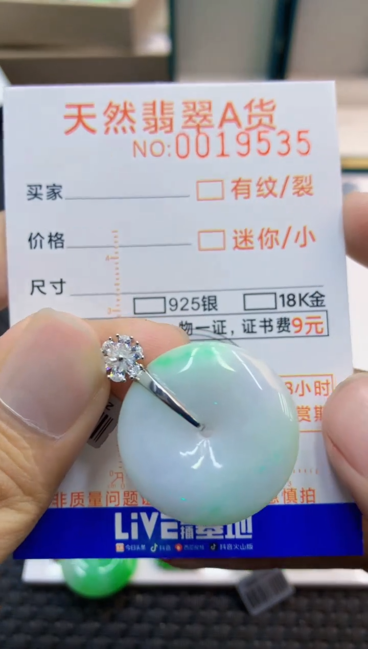 翡翠未镶嵌吊坠(不含链)1