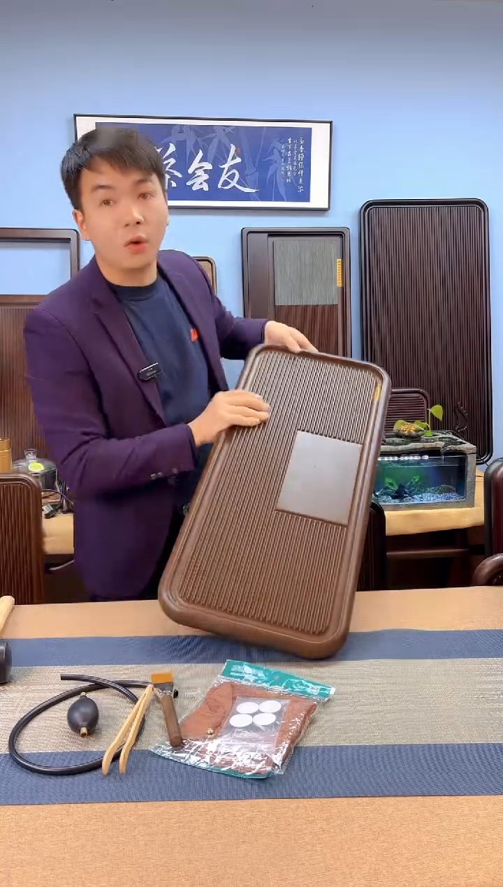 【闪购商品】凌龙黄色款式茶盘70*32*4