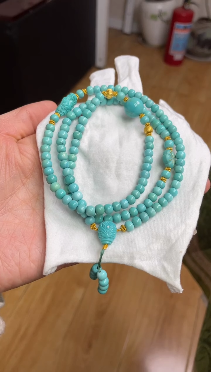 【闪购商品】绿松石项链18K金镶嵌62