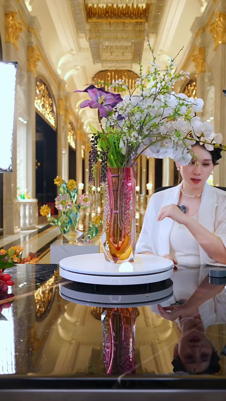 摆件AJ1010656金红花器