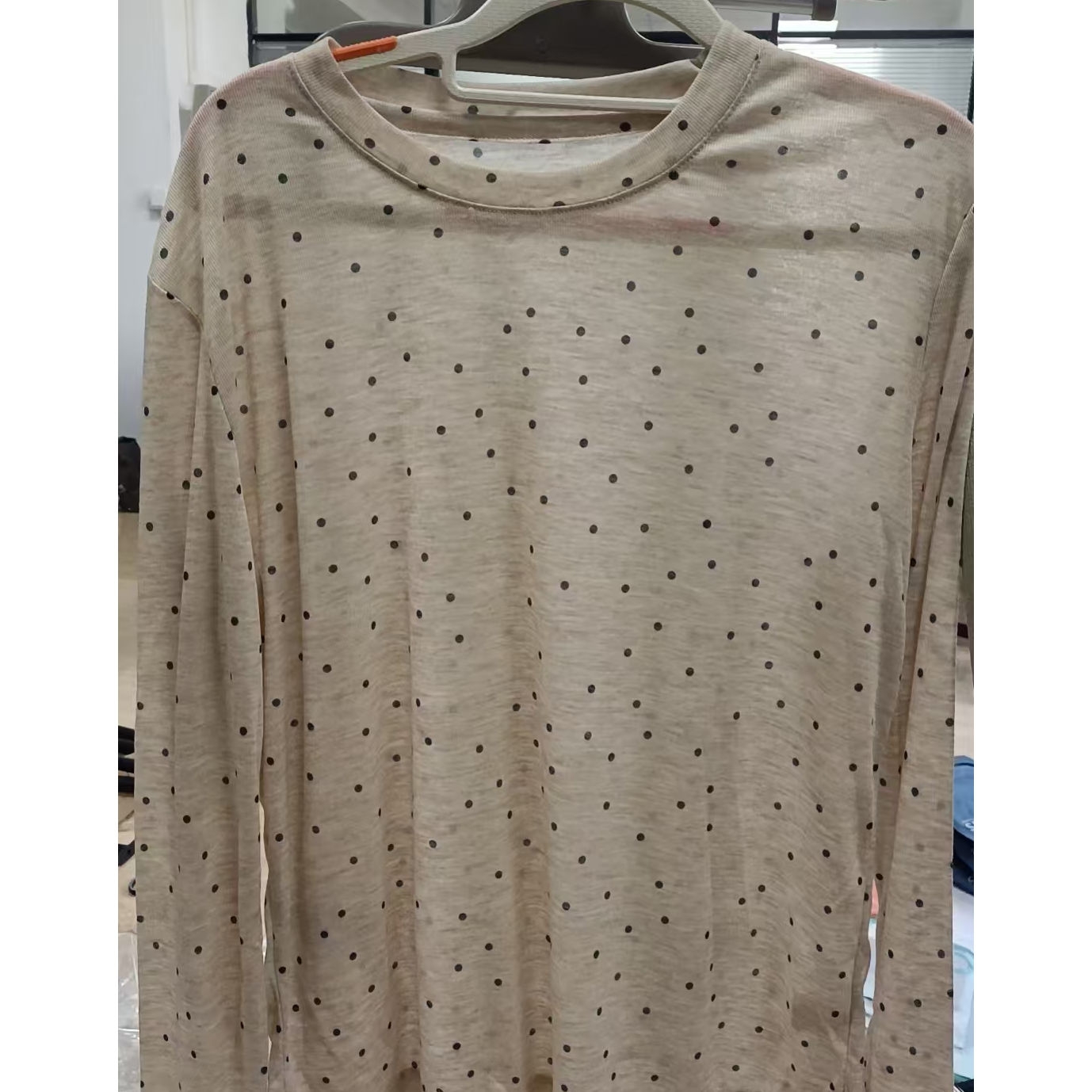 2号波点杏长袖 孤品 介意勿拍