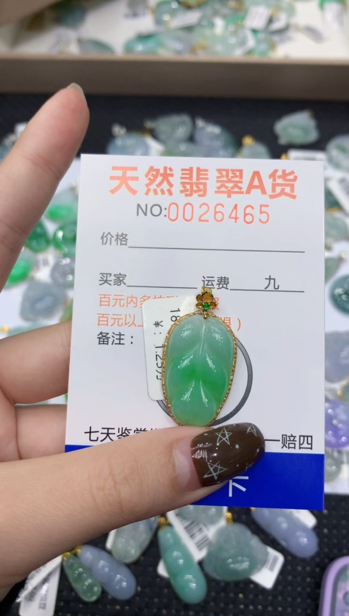 【闪购商品】翡翠颈饰18K金镶嵌1111111111