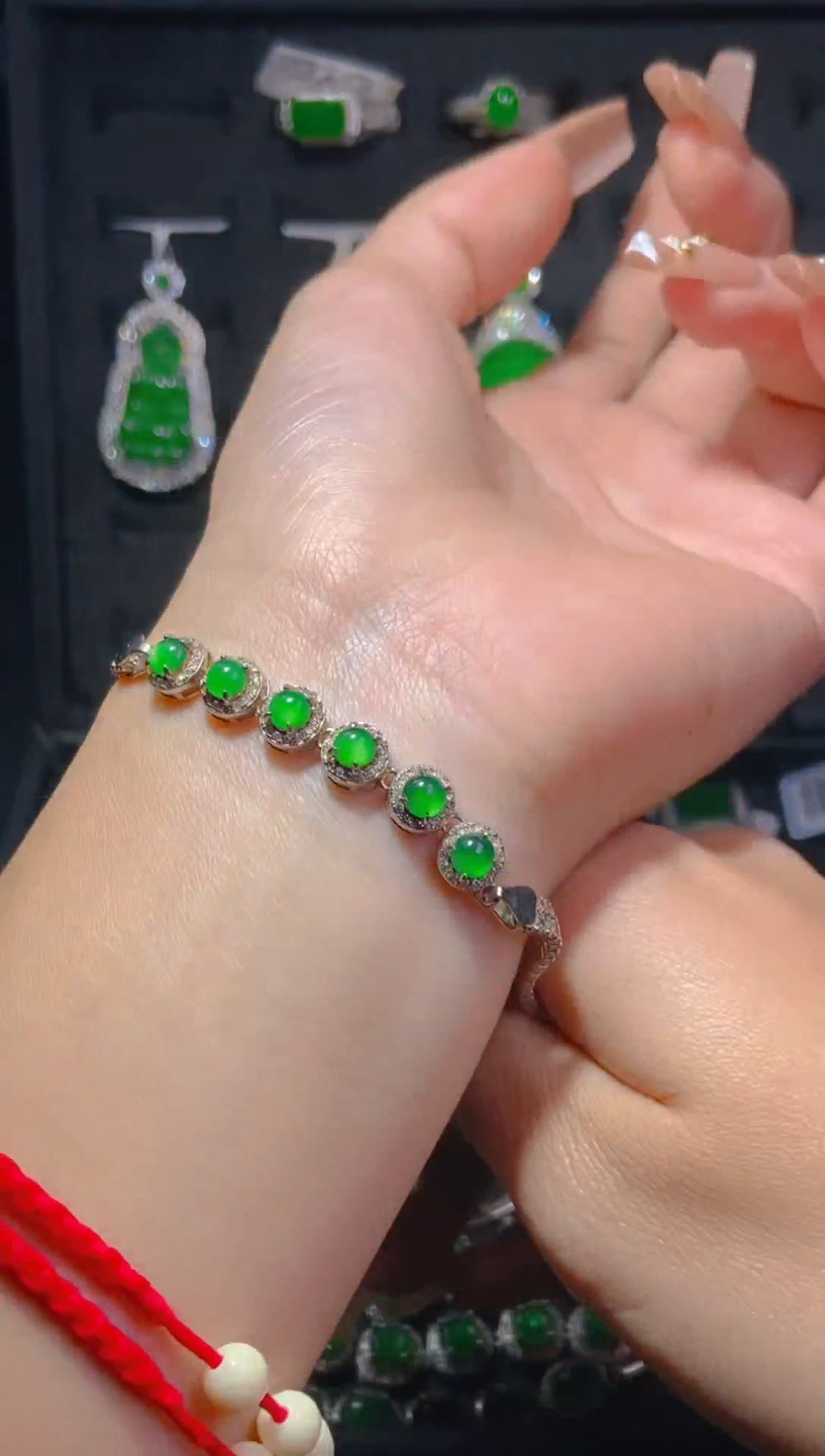 【闪购商品】翡翠耳饰未镶嵌天然翡翠A货98