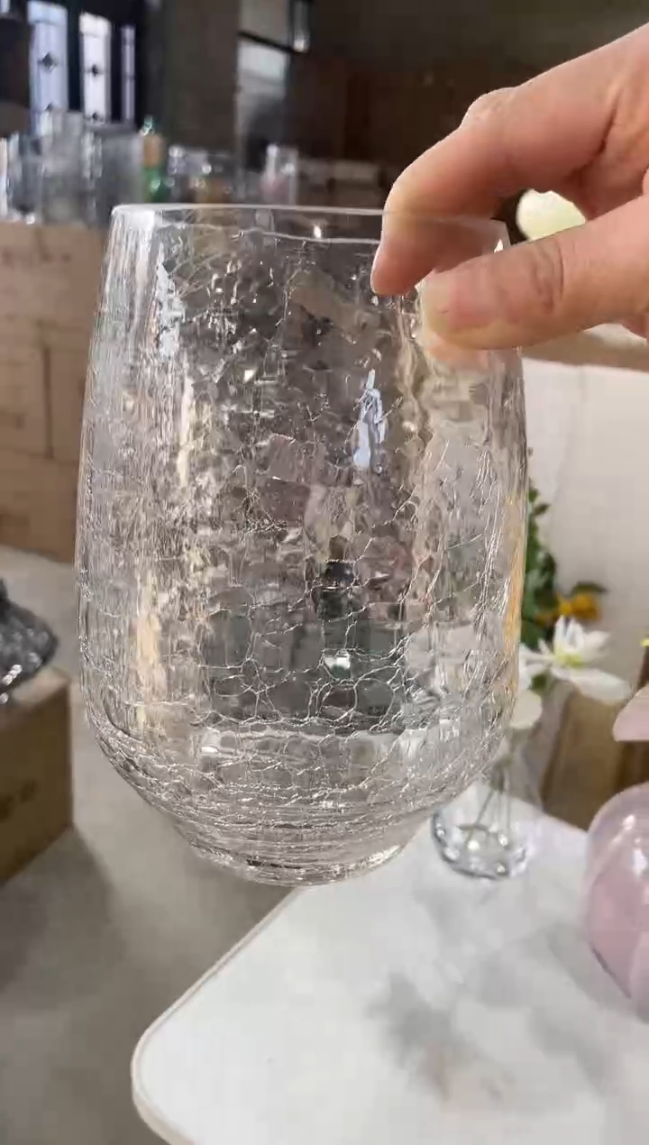 【闪购商品】无铅玻璃透明冰裂小号