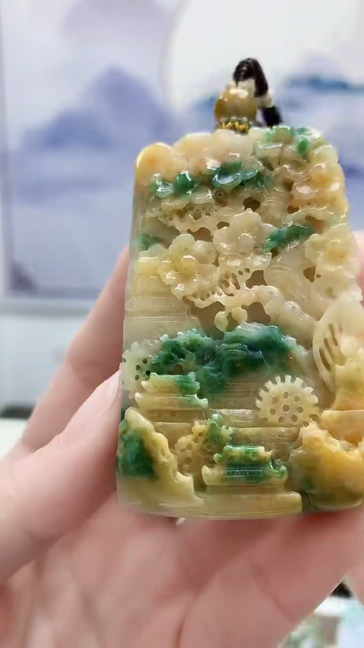 未镶嵌定制翡翠5028ry-毛货挂件151