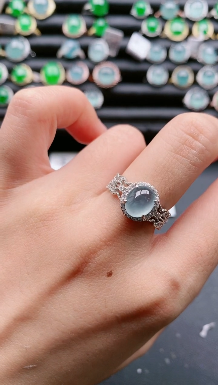 【闪购商品】翡翠戒指银S925镶嵌1111111111