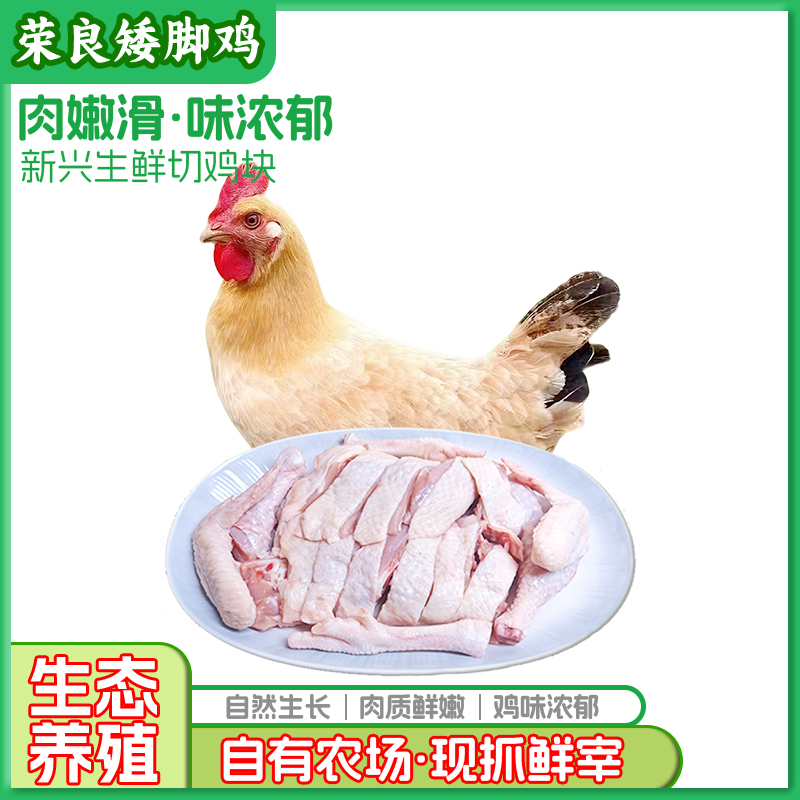 新鲜现宰杀矮脚鸡整只肉质细腻嫩滑鲜甜适合椰子鸡火锅（两只）