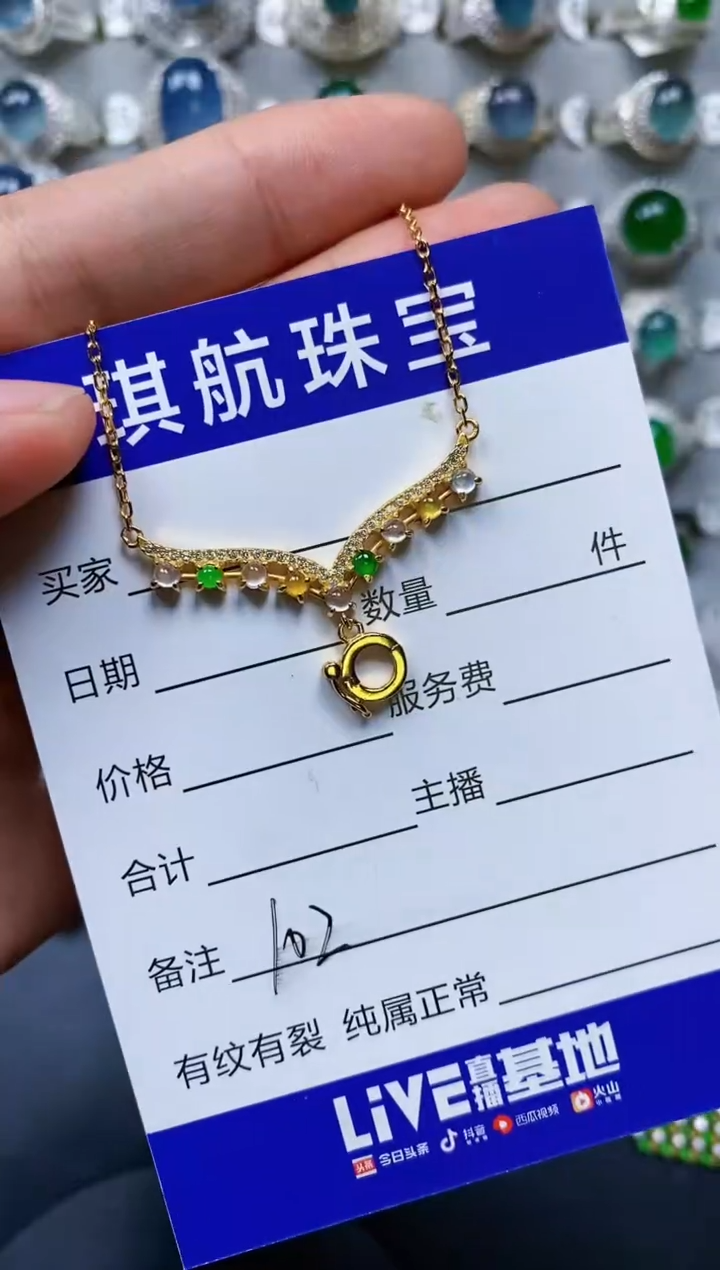 【闪购商品】翡翠颈饰银S925镶嵌0102