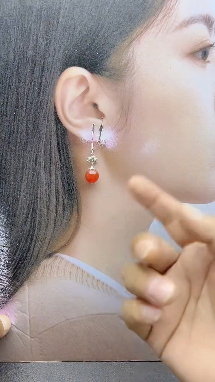 未镶嵌耳饰玛瑙/玉髓010