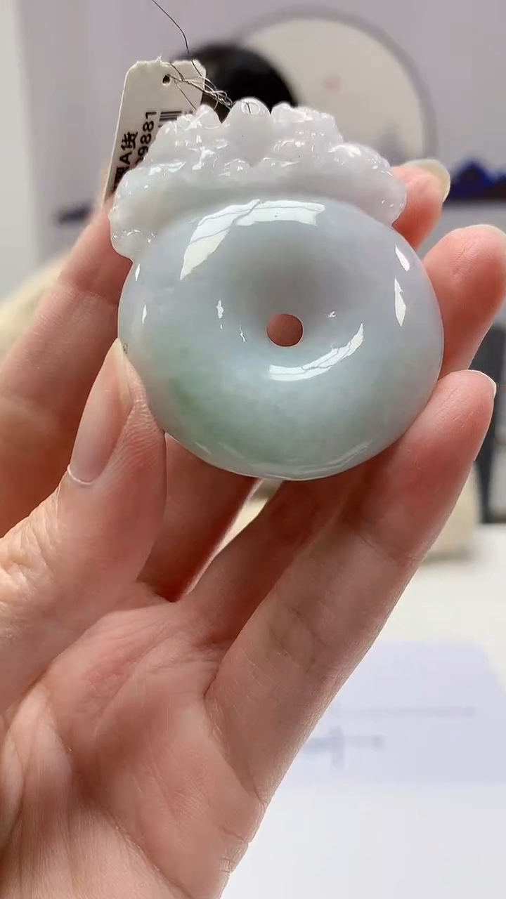 【闪购商品】定制翡翠未镶嵌0405zm-毛货挂件99扣子