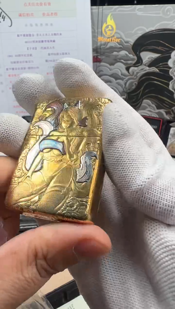 铜黄铜盔甲紫铜镶嵌黑丝九尾