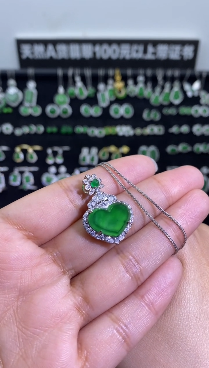 【闪购商品】翡翠颈饰银S925镶嵌多样性