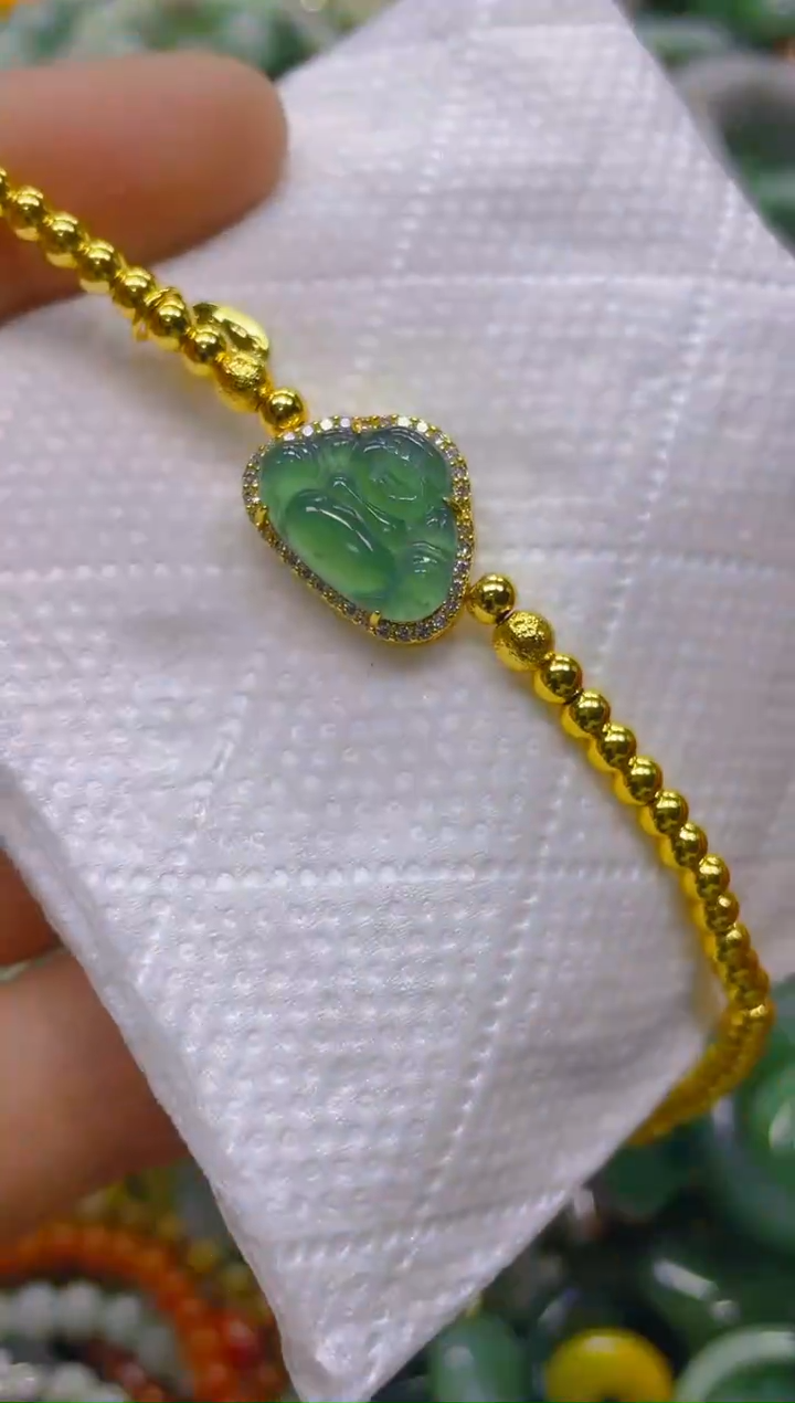 翡翠未镶嵌颈饰/Q/翡翠A货一图一物