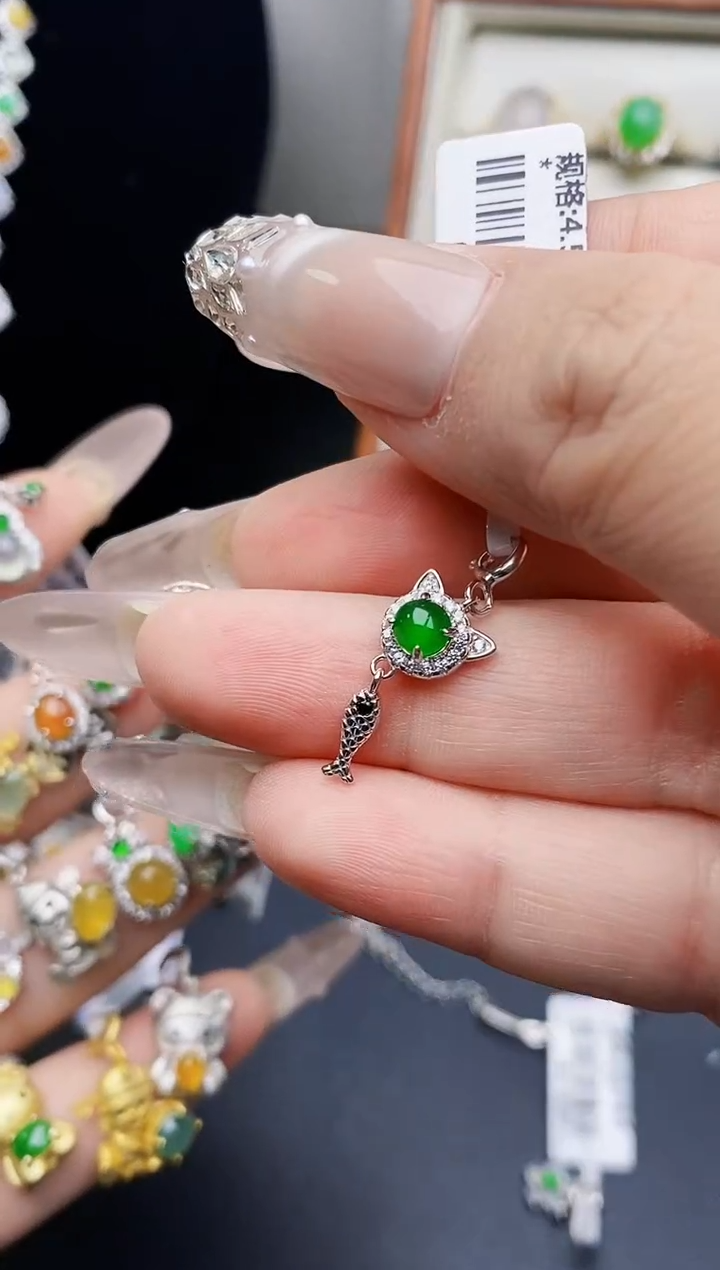 银S925镶嵌戒指翡翠胡*姐7181