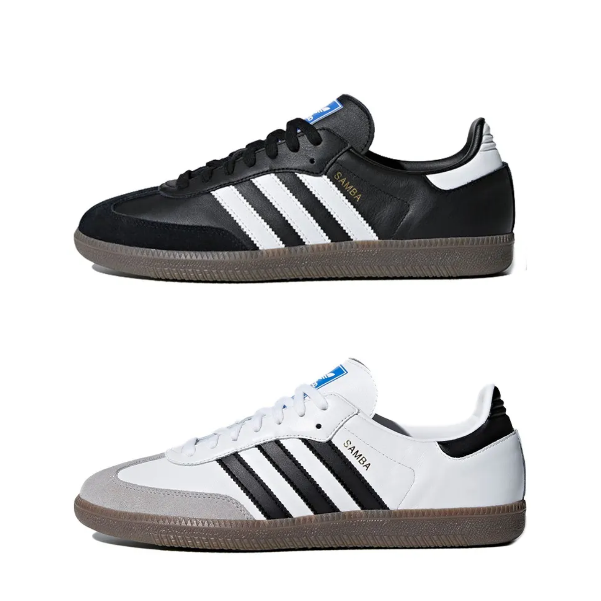 adidas originals SAMBA OG 圆头系带 低帮 板鞋 男女同款 黑白