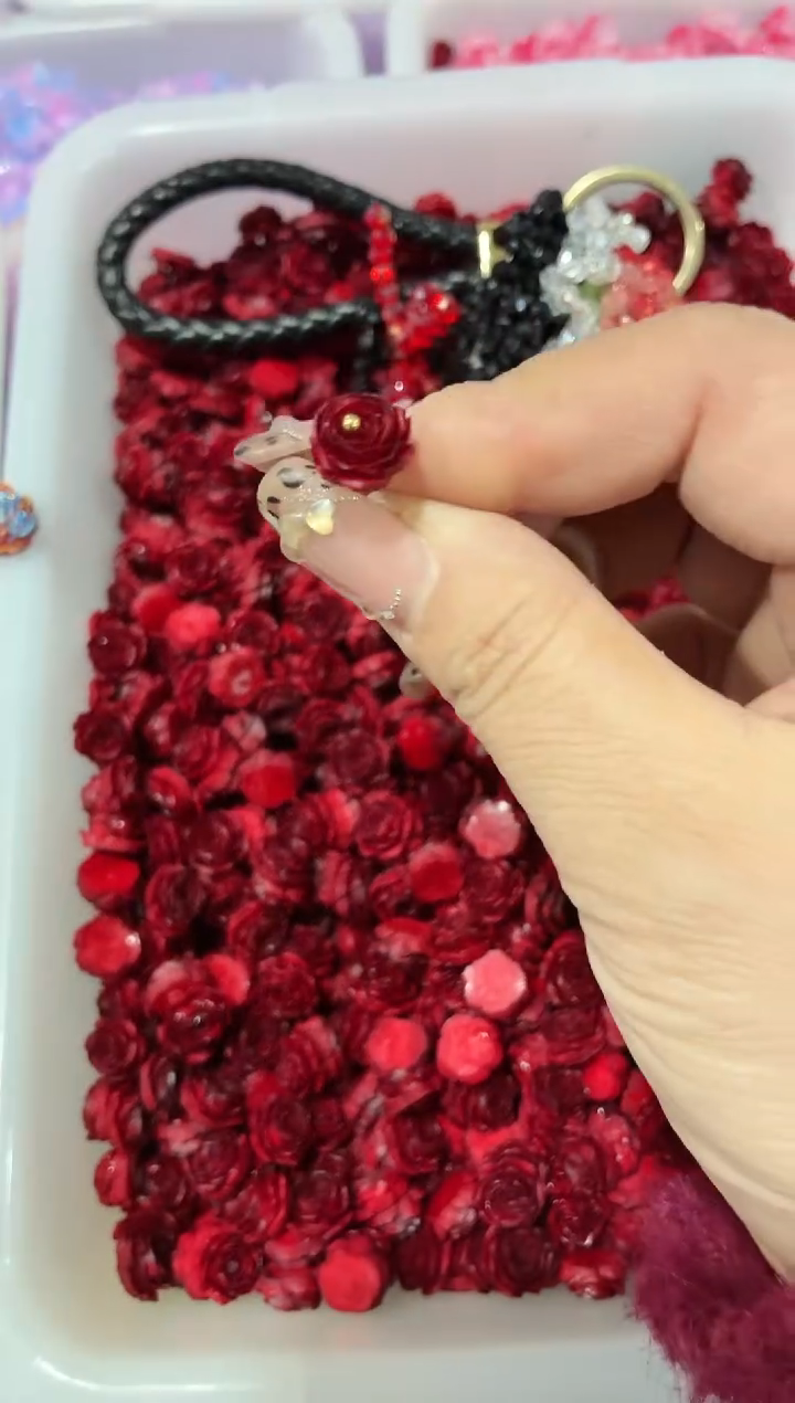 玻璃22001软桃花100颗挚爱玫瑰红