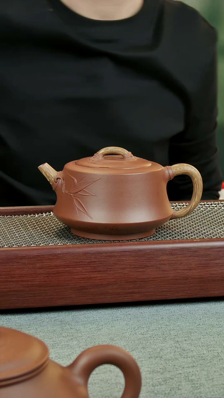 茶壶紫砂厚*竹段绞泥