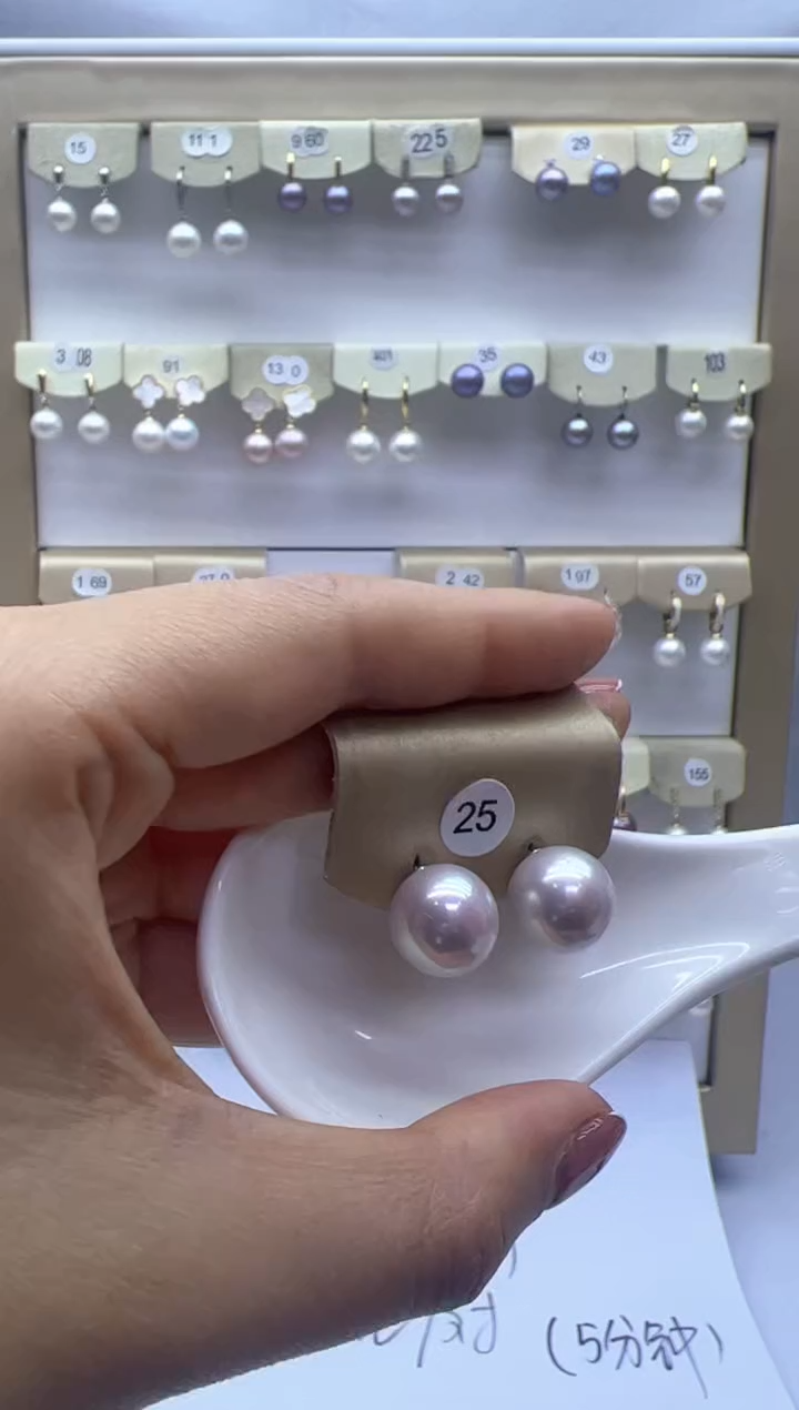 【闪购商品】淡水珍珠耳饰银S925镶嵌25