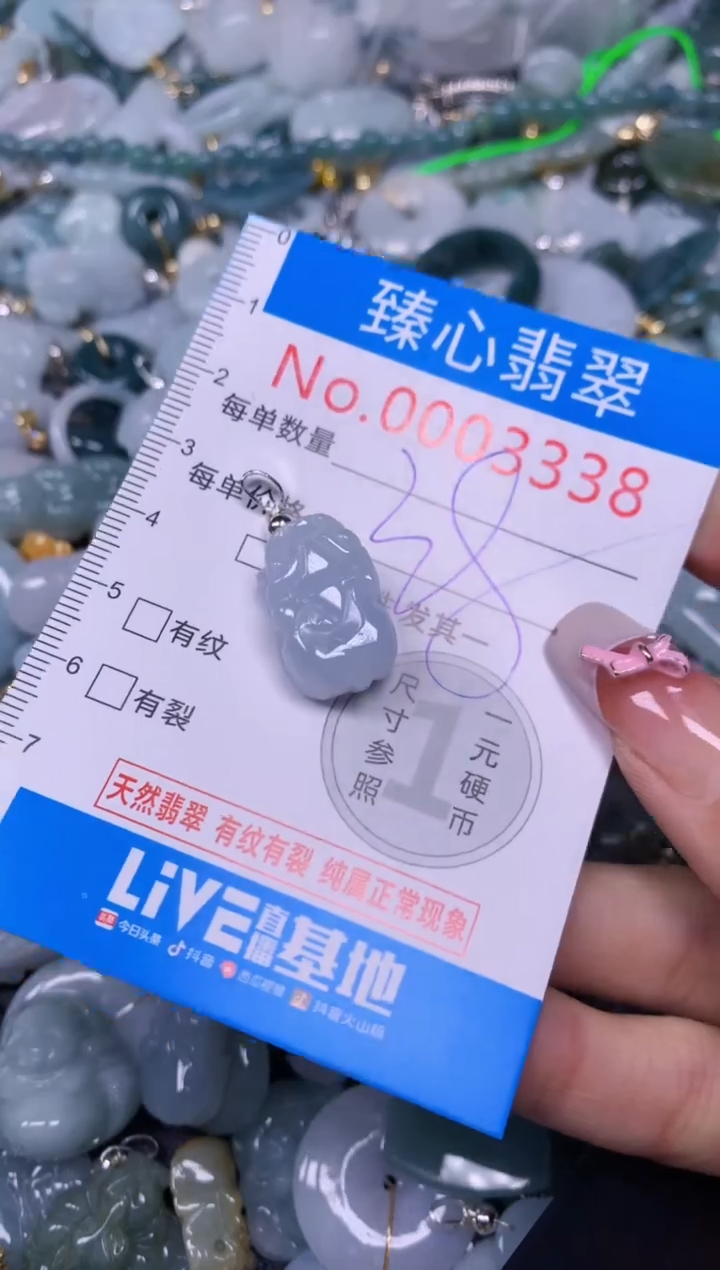 【闪购商品】翡翠颈饰未镶嵌含绳0003338