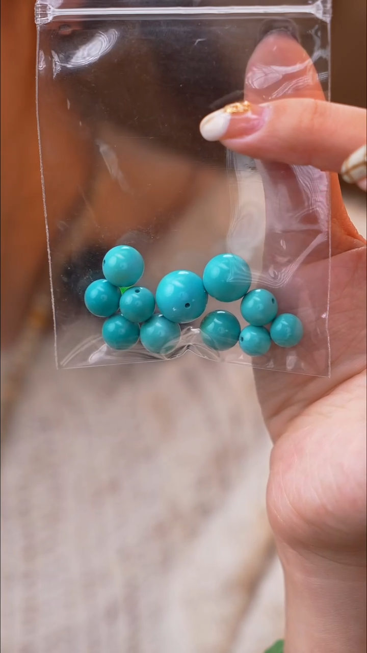 未镶嵌绿松石雕刻件富*～圆珠