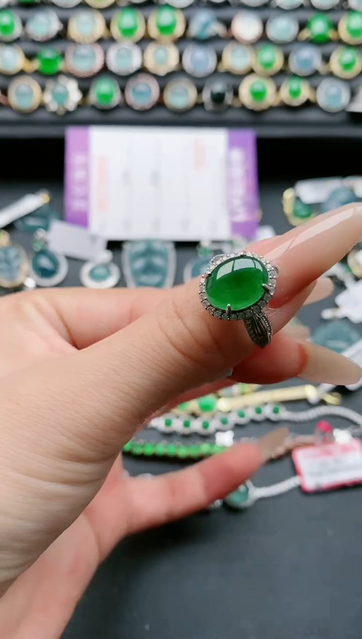【闪购商品】翡翠戒指银S925镶嵌11111111