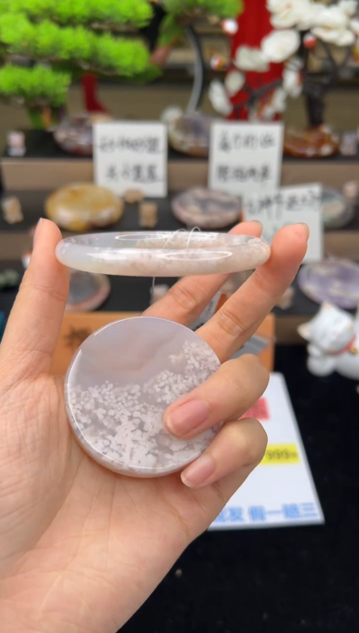 【闪购商品】石英质玉手镯未镶嵌57圈口（赠送镯心)21219