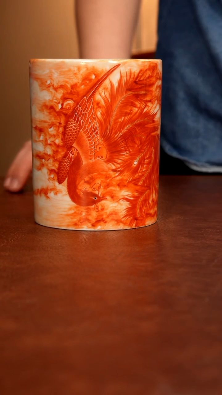 摆件陶景德镇瓷器，明成化青花瓷手绘茶具~