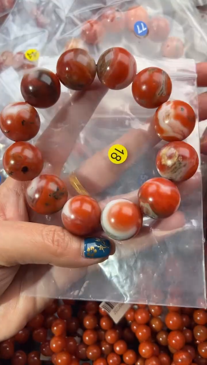 未镶嵌手串南红玛瑙20+