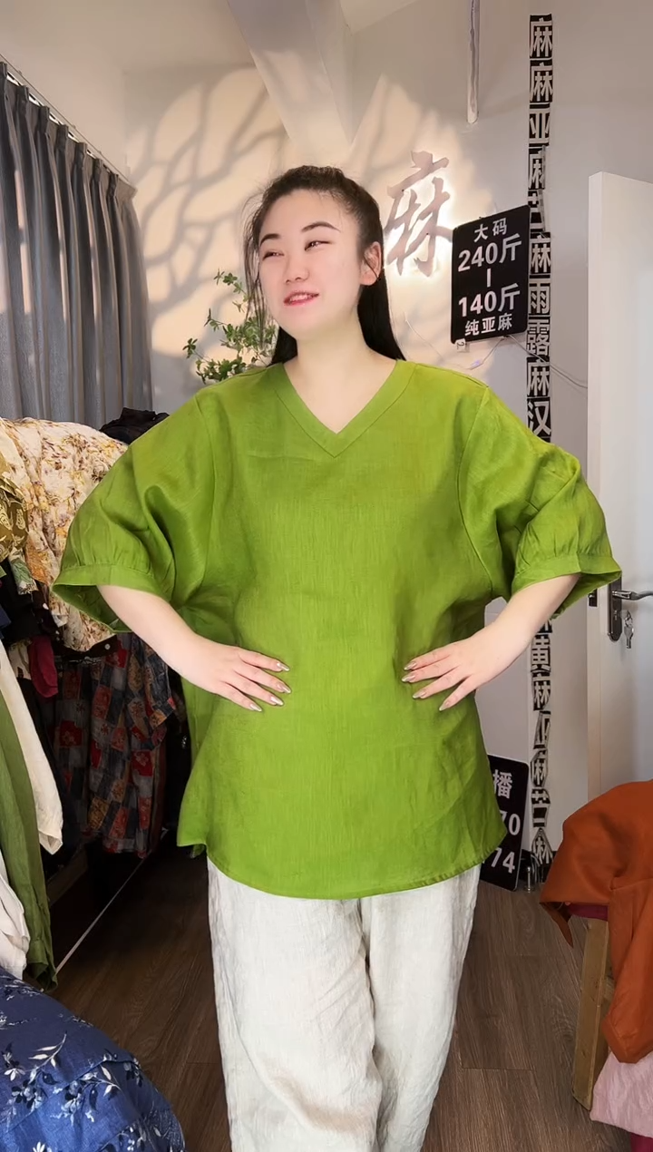 亚麻汉麻苎麻大码女装。