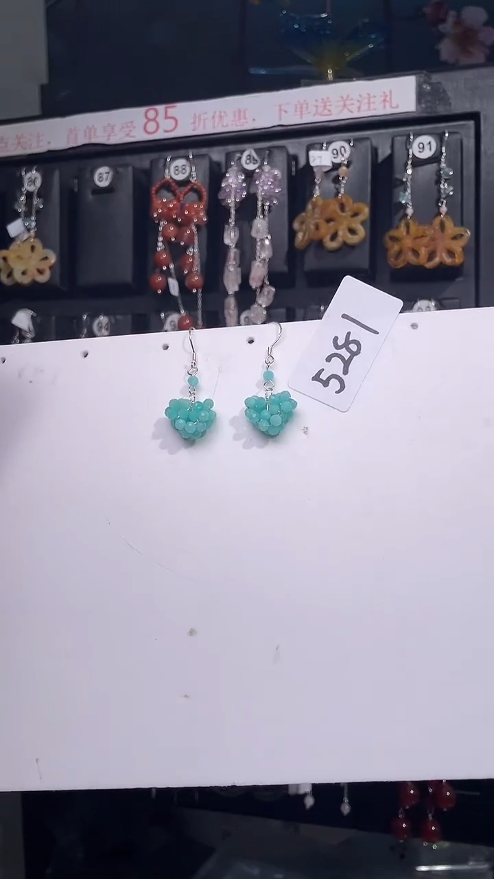 未镶嵌耳饰天河石喜欢拍