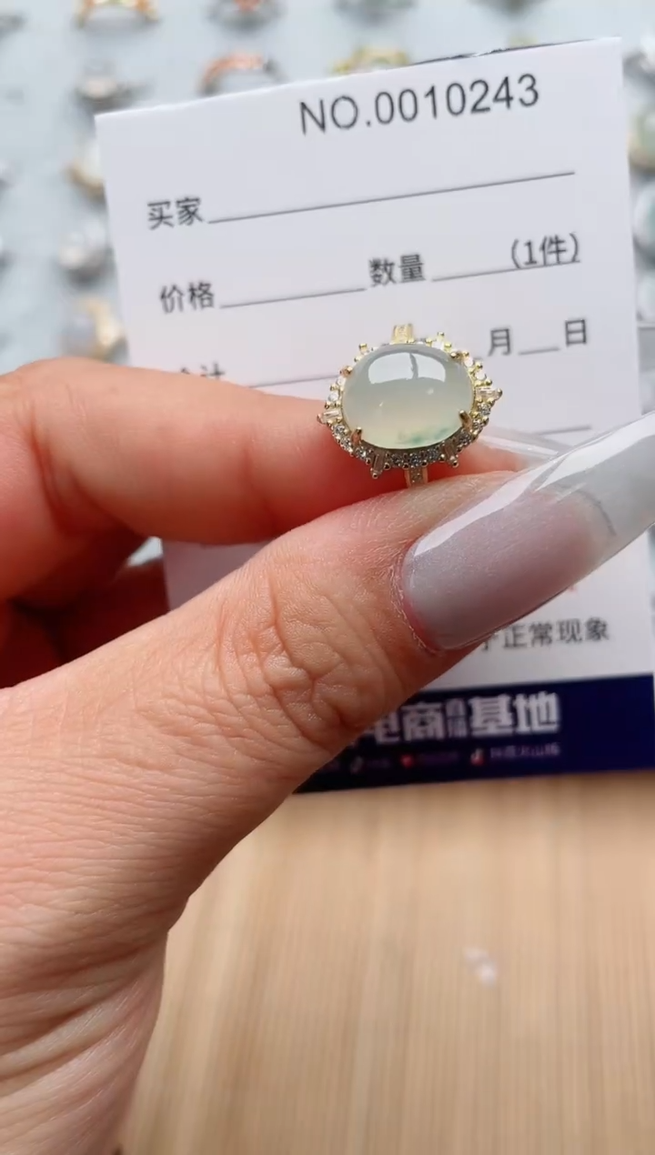 【闪购商品】翡翠戒指银S925镶嵌·