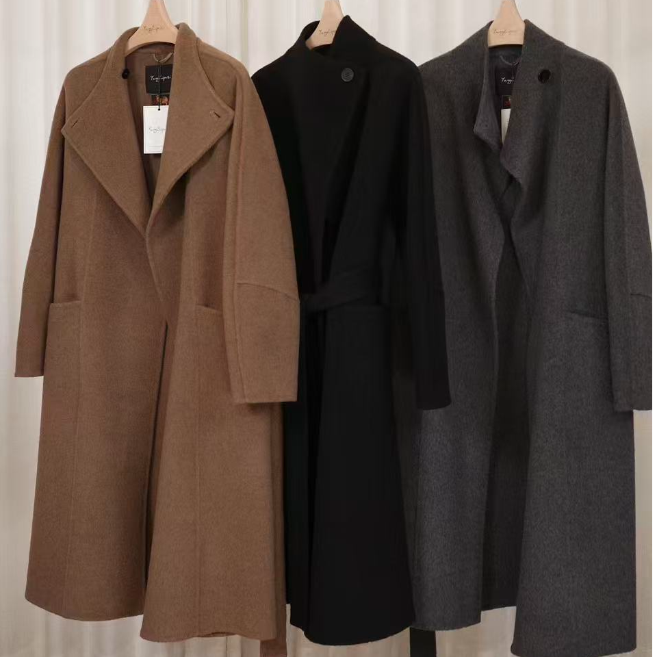 【Yangzipuzi】小个子年度专属秋冬气质显瘦一粒扣翻领腰带大衣