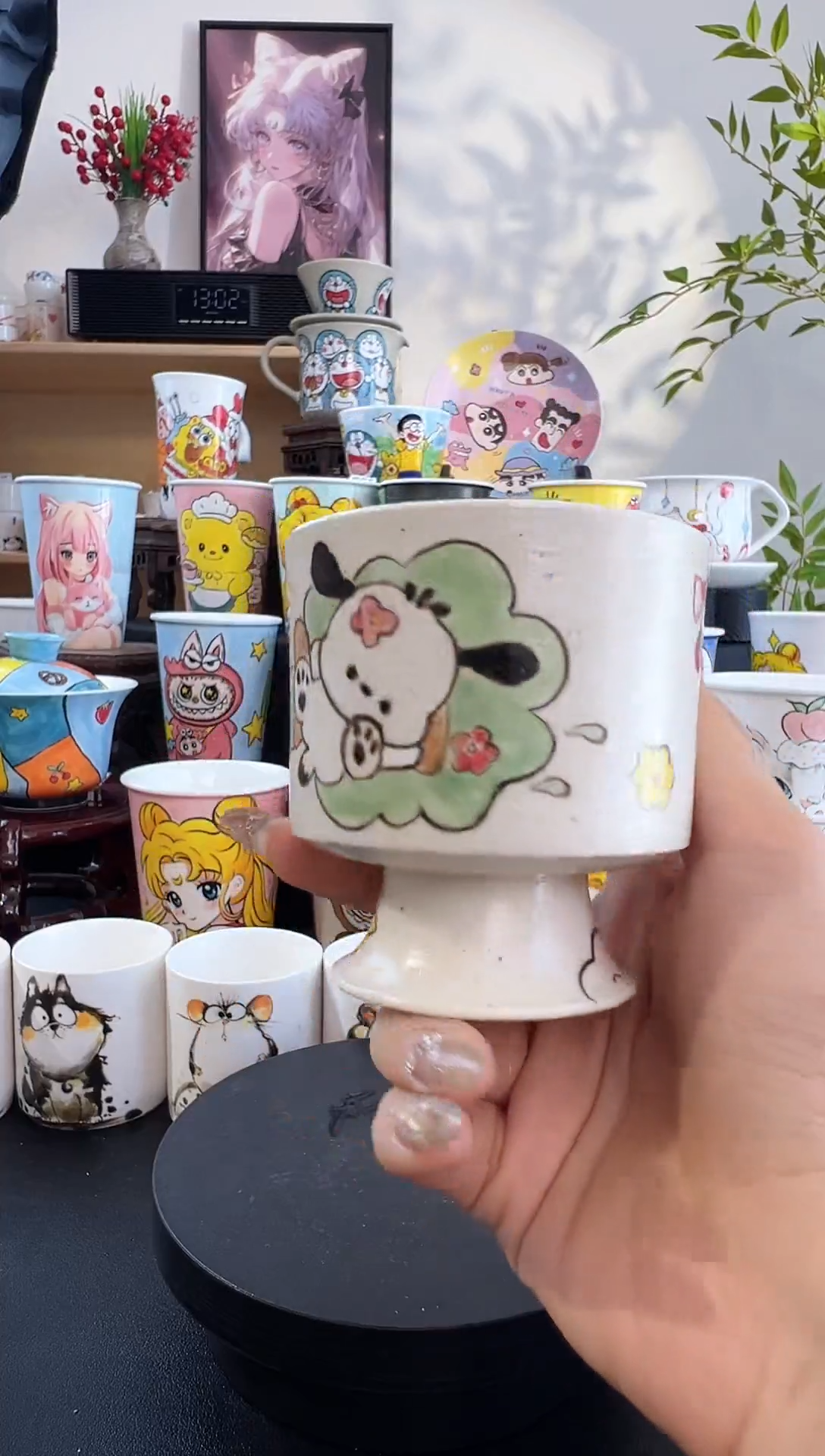 【闪购商品】摆件手工手绘陶瓷小杯杯